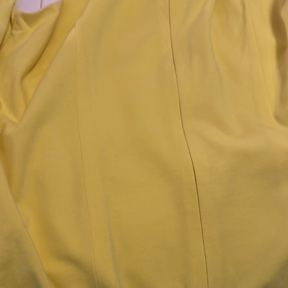 Women’s sleeveless dress midi length EMAGE size 14 colorblock yellow white blue - Picture 9 of 10